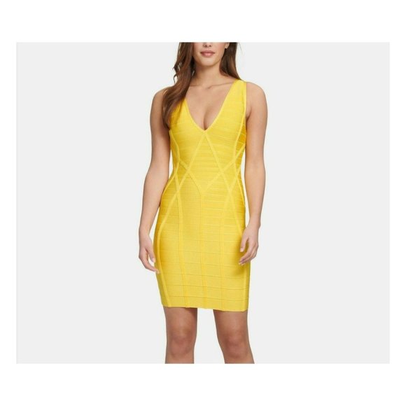 lemon bodycon dress